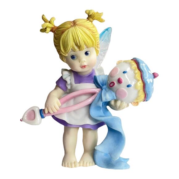 My Little Kitchen Fairies Baby RATTLE FAIRIE Nursery Figure Acrylic Fairy Wings - Picture 4 of 9